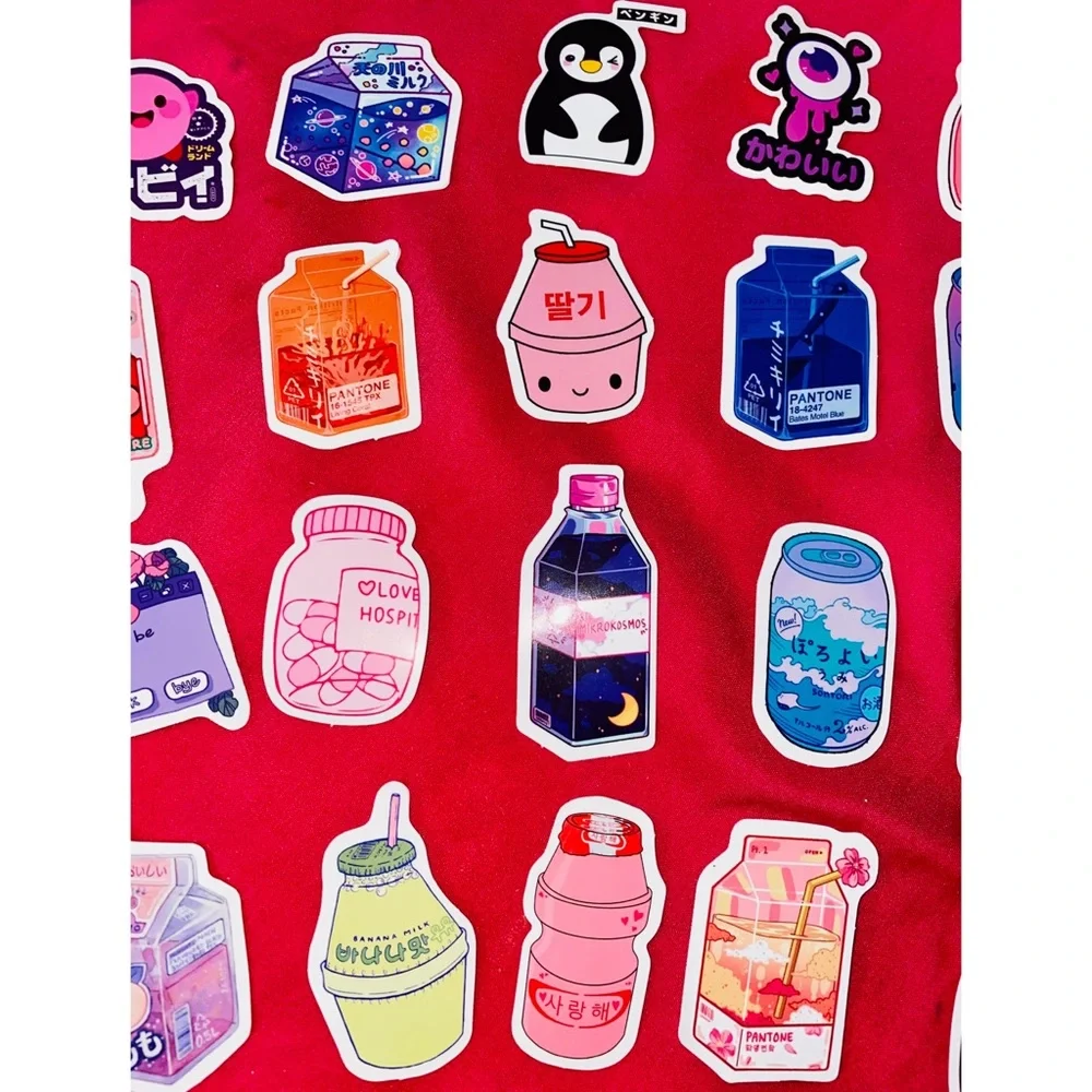 Lot of 26 Kawaii Stickers for Water Bottle, Laptop Etc.